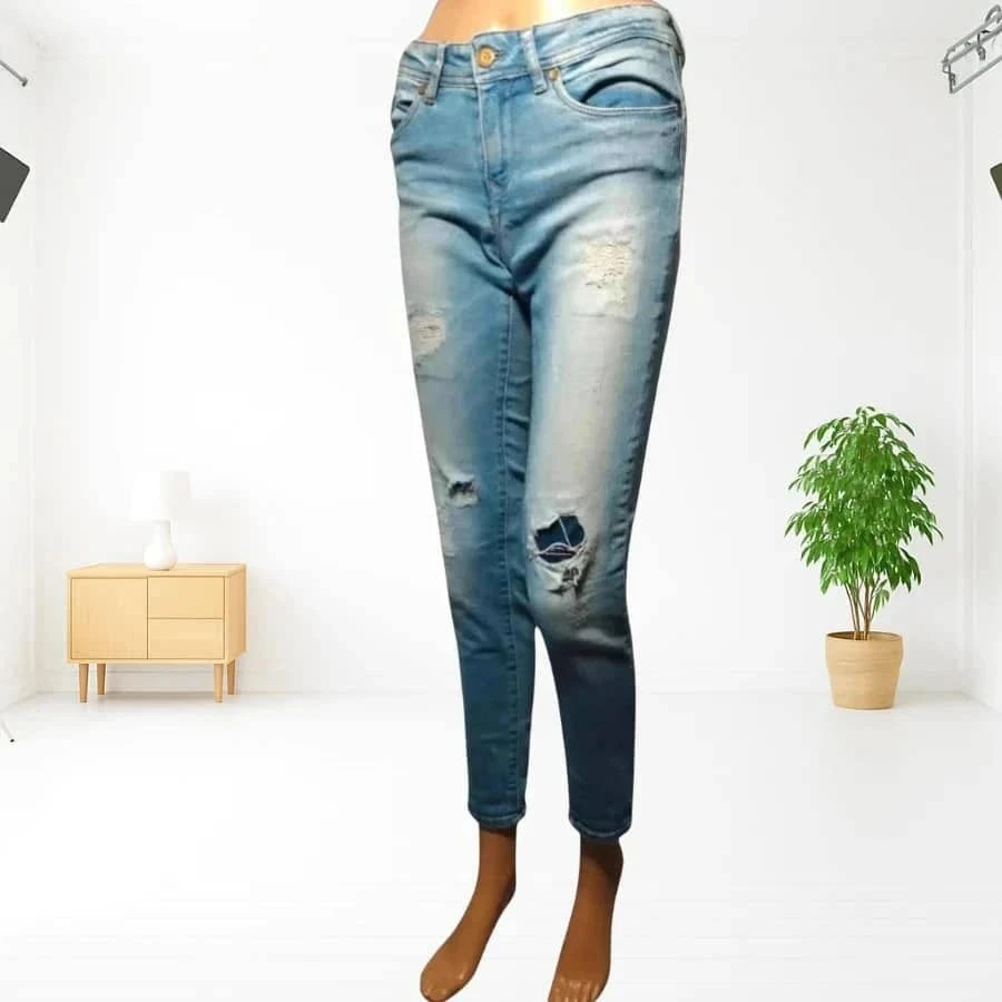 Kaporal skinny fit destroyed jeans - low waist - stretch – photo 5
